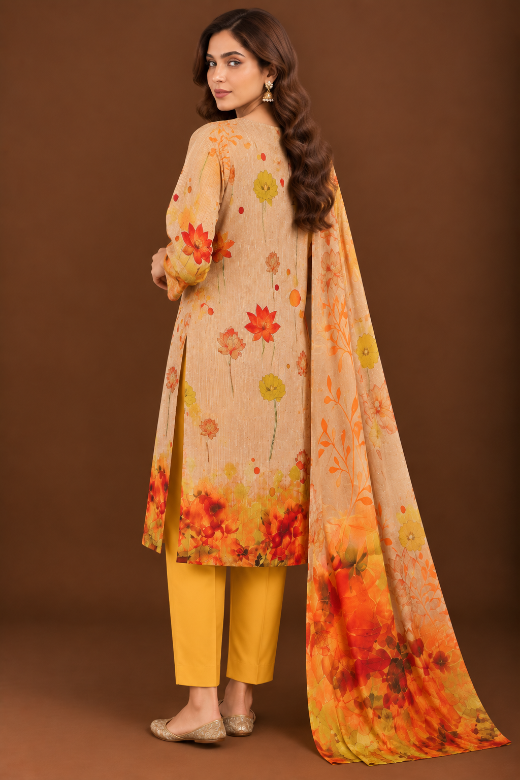 3 piece unstitched floral lawn suit for summer